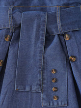 Girls Chiffon Shirt Collar Short Sleeve Patchwork A-Line Waist Slim Formal Dress With Belt, Summer Korean Style